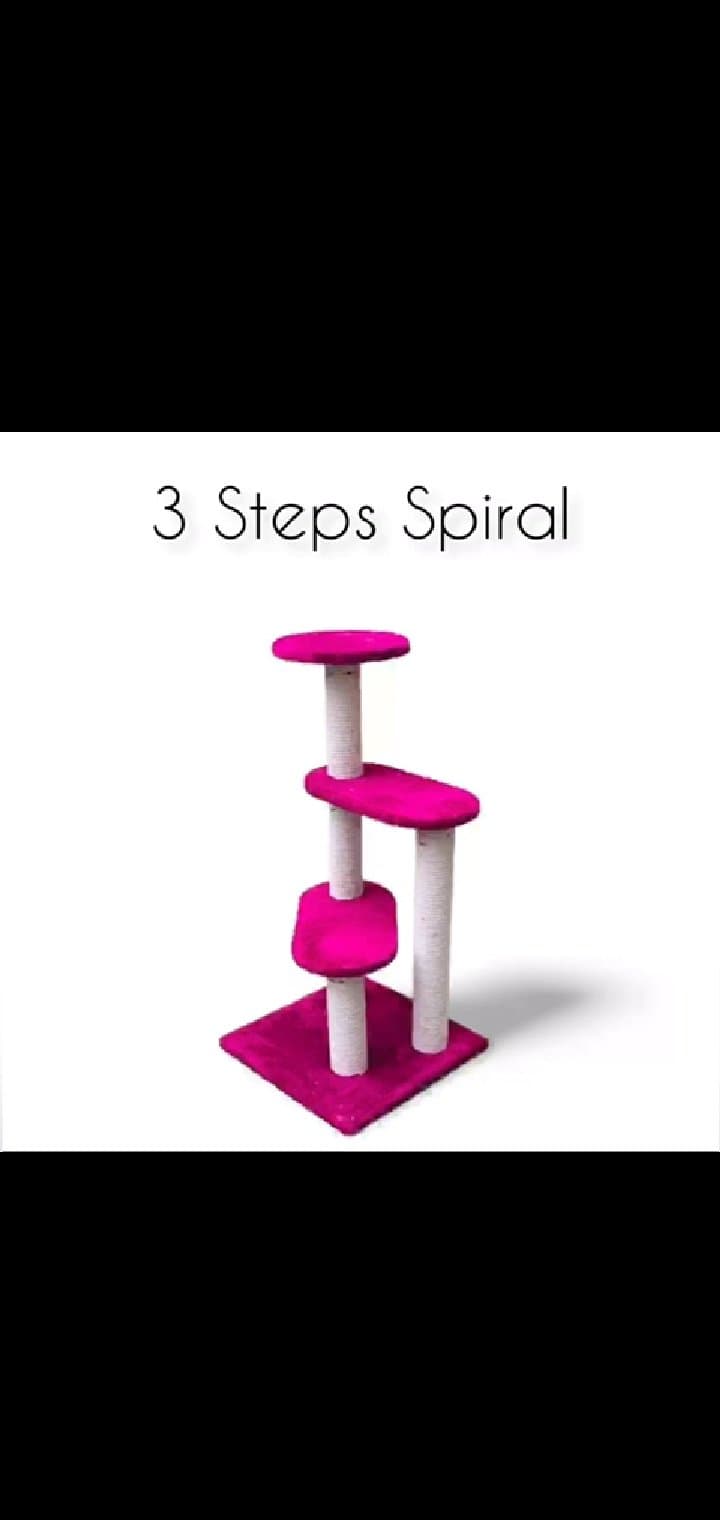 3 Steps Spiral Shape Cat Scratching Post